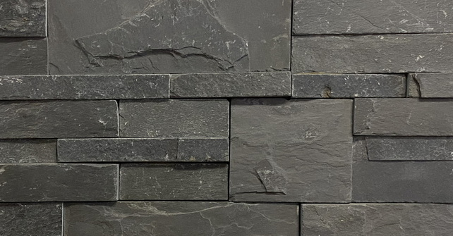Natural Ledge Stone Veneer: Charcoal: 4 sqft/box